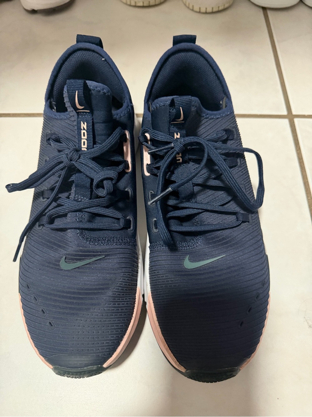 Nike Navy and Pink Athletic Running Shoes